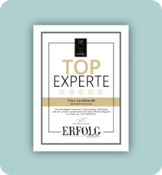Zertifikat Top Experte im deutschen Business-Magazin Erfolg.