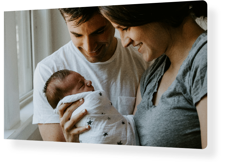 Familie mit Baby