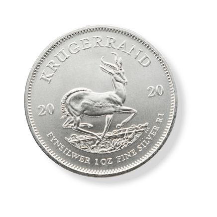 Silber Krugerrand Münze 2020 mit Springbock Motiv